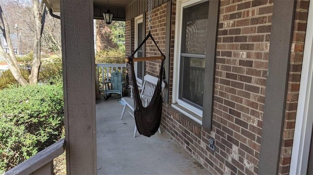 view of patio with a porch