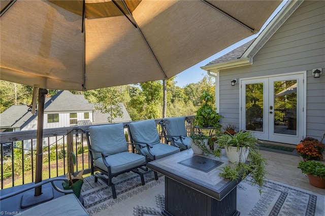 view of patio with french doors