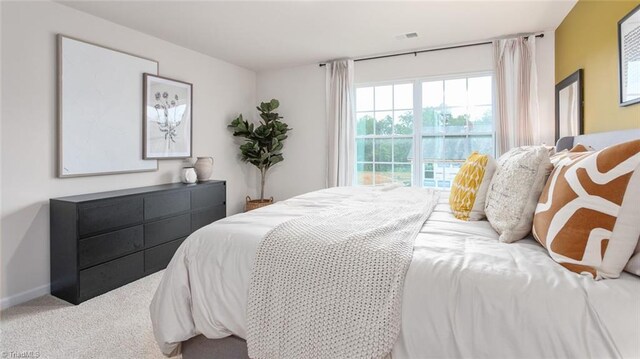 bedroom with carpet floors