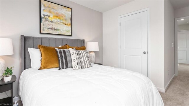 view of carpeted bedroom