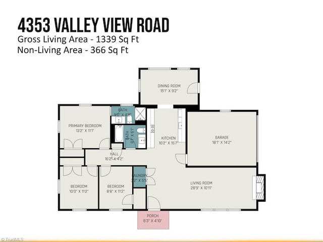 4353 Valley View Rd, Thomasville, NC 27370 - property floor plan