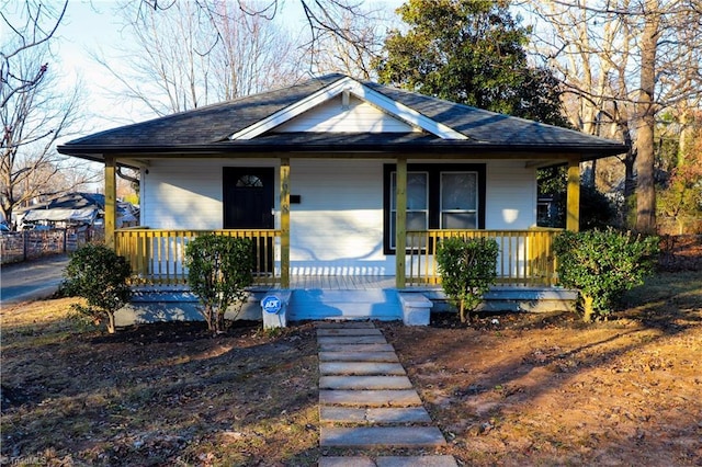 bungalow featuring a porch