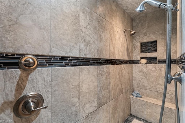 room details with tiled shower