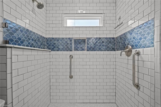 bathroom featuring walk in shower