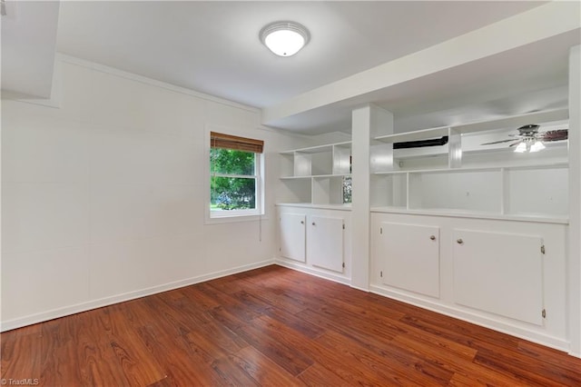 1807 Millhouse Ct, Greensboro, NC 27407 - empty room with dark wood-style flooring and a ceiling fan