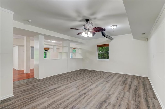 1807 Millhouse Ct, Greensboro, NC 27407 - unfurnished room with ceiling fan, wood finished floors, and a smoke detector