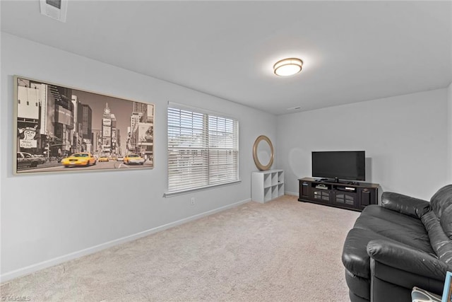 view of carpeted living room