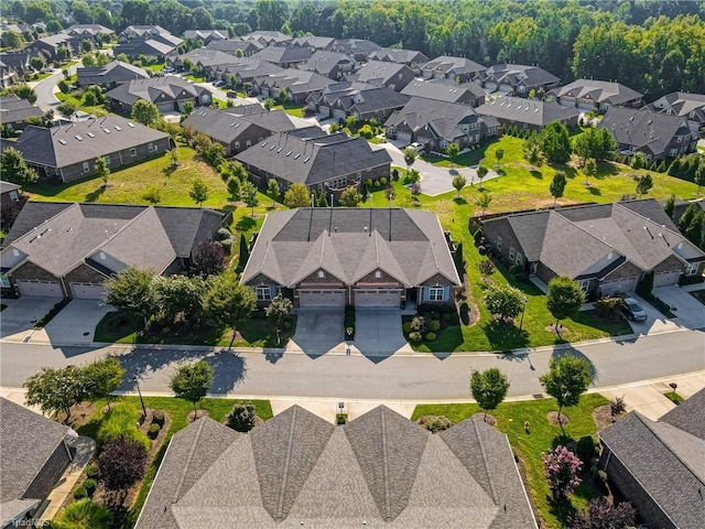 aerial view featuring a residential view