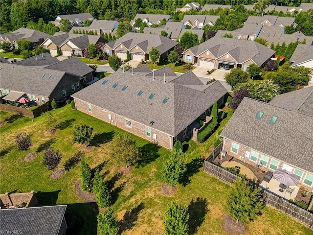 bird's eye view with a residential view