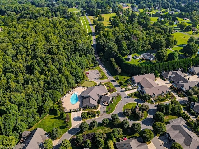 drone / aerial view with a residential view