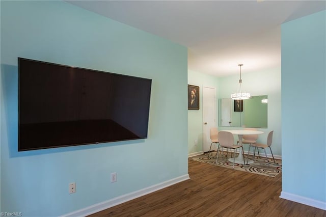 empty room featuring hardwood / wood-style flooring