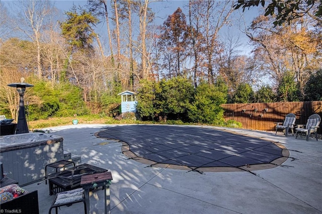 view of pool with a patio area