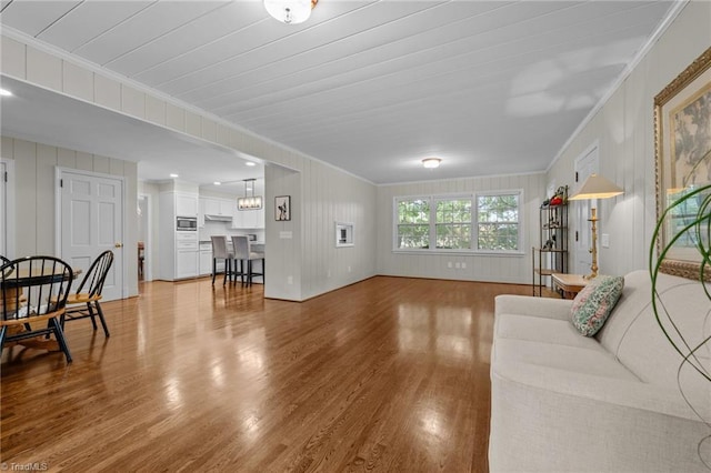 1732 Edgewood Ave, Burlington, NC 27215 - living room with ornamental molding and wood finished floors
