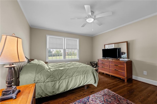 1732 Edgewood Ave, Burlington, NC 27215 - bedroom featuring wood finished floors, crown molding, and ceiling fan