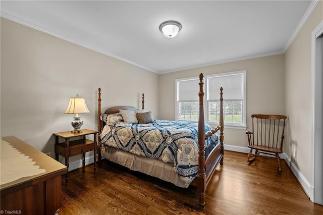 1732 Edgewood Ave, Burlington, NC 27215 - bedroom featuring dark wood-style floors and crown molding