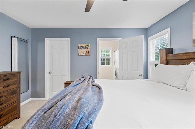 5803 Sycamore Glen Rd, Greensboro, NC 27405 - bedroom featuring light colored carpet and ceiling fan