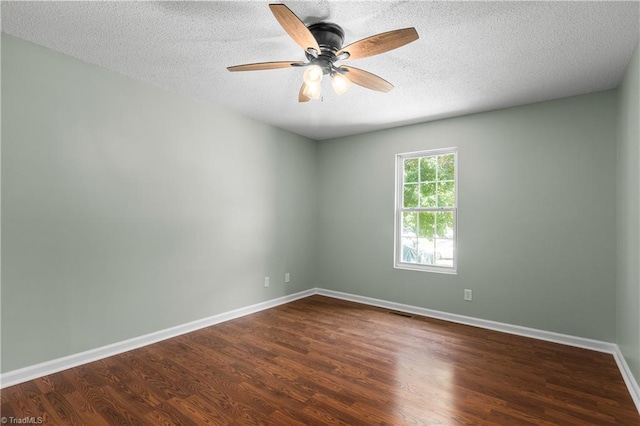 1650 Billy Dr, Winston-Salem, NC 27107 - empty room with dark wood-style flooring, a ceiling fan, and a textured ceiling