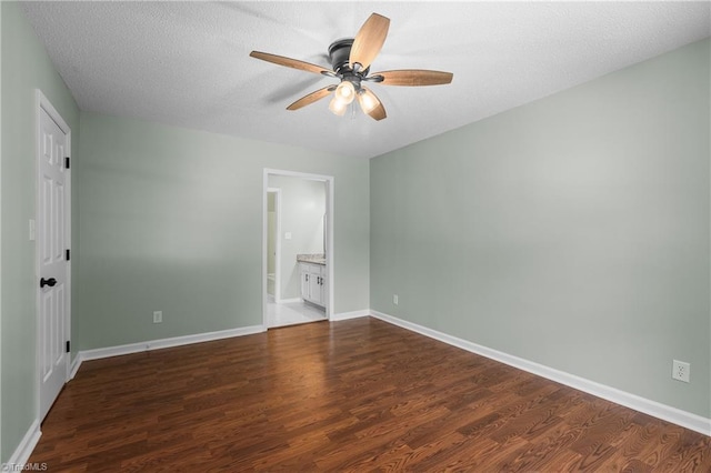 1650 Billy Dr, Winston-Salem, NC 27107 - spare room featuring ceiling fan, wood finished floors, and a textured ceiling