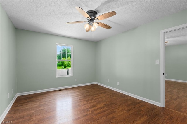 1650 Billy Dr, Winston-Salem, NC 27107 - spare room with ceiling fan, dark wood-type flooring, and a textured ceiling