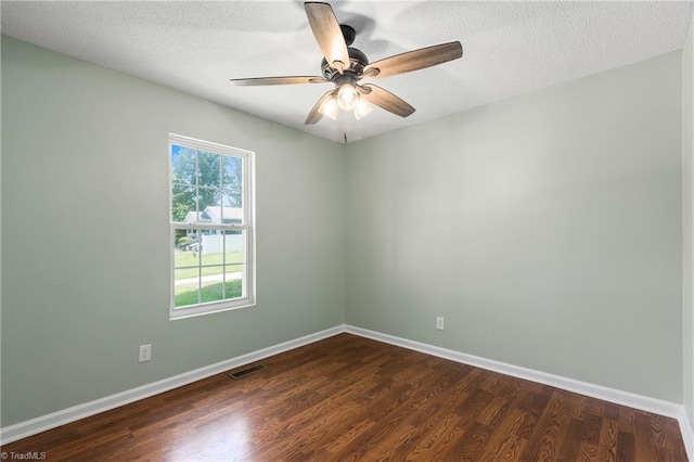 1650 Billy Dr, Winston-Salem, NC 27107 - unfurnished room with dark wood finished floors, a textured ceiling, and ceiling fan