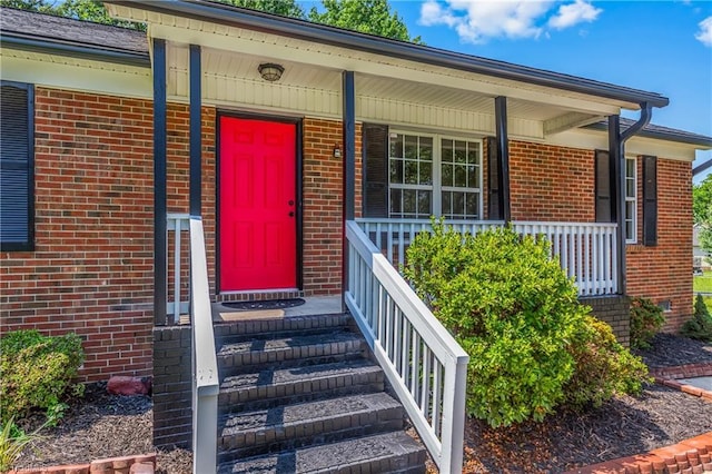 1650 Billy Dr, Winston-Salem, NC 27107 - doorway to property with brick siding and a porch