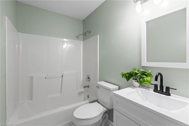 1650 Billy Dr, Winston-Salem, NC 27107 - bathroom with vanity, shower / tub combination, and a textured ceiling