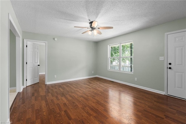 1650 Billy Dr, Winston-Salem, NC 27107 - spare room featuring ceiling fan, wood finished floors, and a textured ceiling
