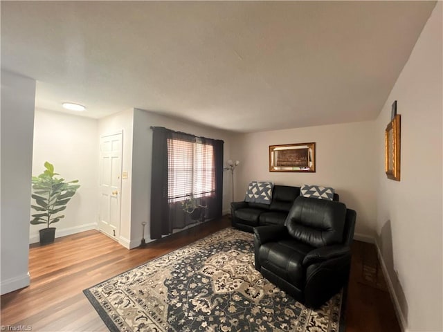 living room featuring light hardwood / wood-style flooring