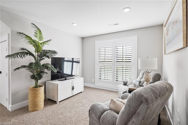 view of carpeted living room