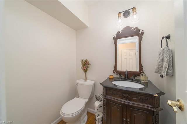 1923 Treyburn Ln, High Point, NC 27265 - half bathroom featuring vanity and wood finished floors
