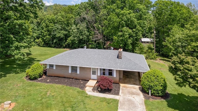 view from above of property