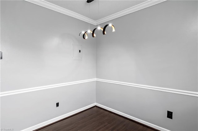 170 Vista Cir Unit C, Winston-Salem, NC 27106 - empty room with dark wood-style floors, ornamental molding, and baseboards