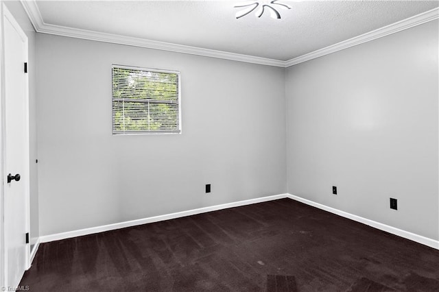 170 Vista Cir Unit C, Winston-Salem, NC 27106 - spare room featuring crown molding, baseboards, carpet, and a textured ceiling