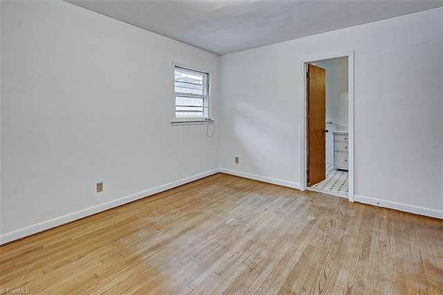 empty room featuring light wood-type flooring