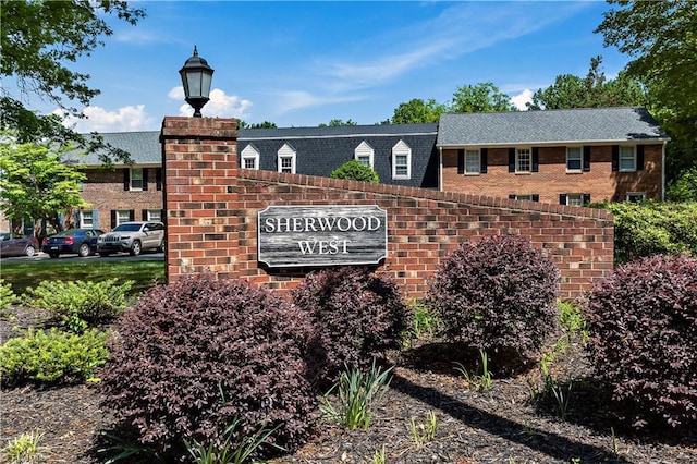 view of community sign