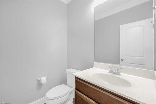 1604 Sunny Hill Way, Colfax, NC 27235 - bathroom with ornamental molding, toilet, and vanity