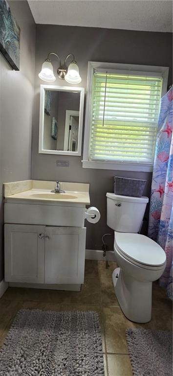 3613 Mcconnell Rd, Greensboro, NC 27405 - bathroom featuring vanity, healthy amount of natural light, and a shower with curtain