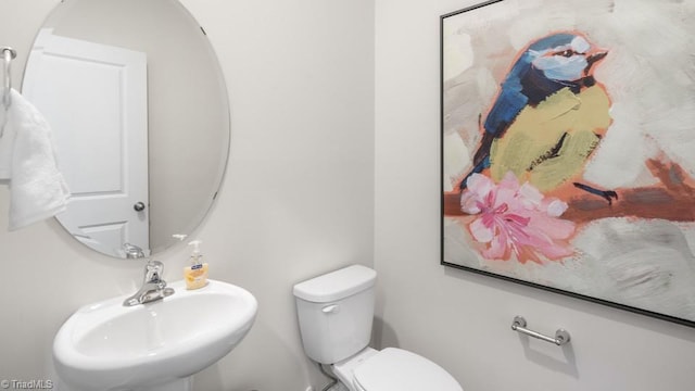 bathroom with sink and toilet