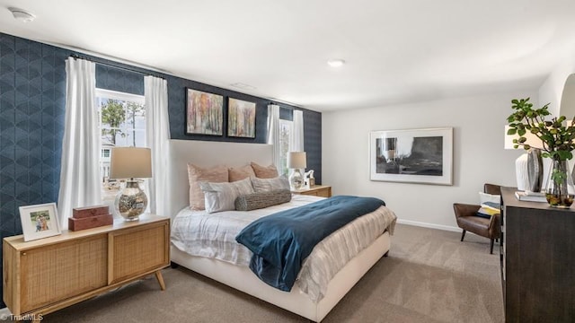 bedroom with carpet floors