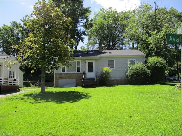 500 Avalon Pl, High Point, NC 27262 - view of front of home with a front yard, crawl space, and brick siding
