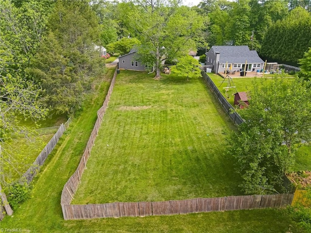 aerial view with a forest view