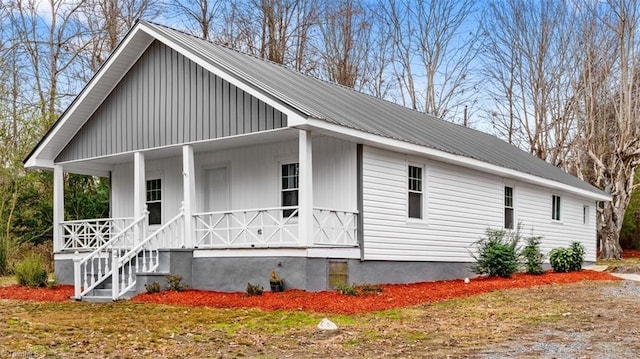 view of home's exterior featuring a porch