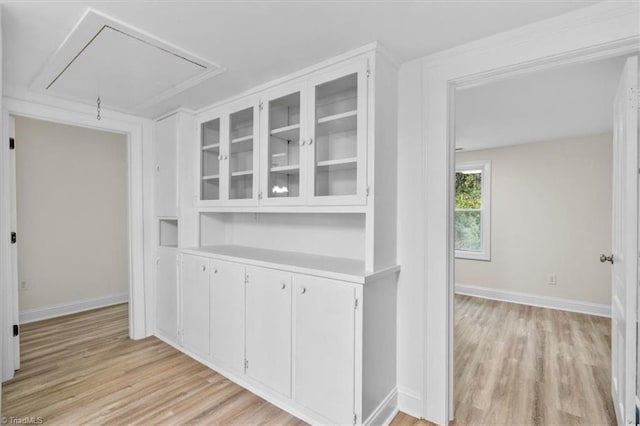 interior space featuring light wood-type flooring