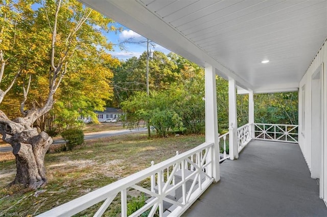 view of patio with covered porch