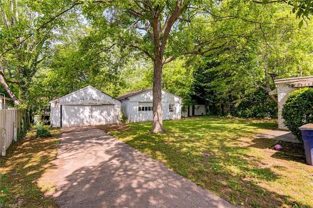 1900 Peachtree St, Winston-Salem, NC 27107 - view of yard featuring a garage and an outdoor structure