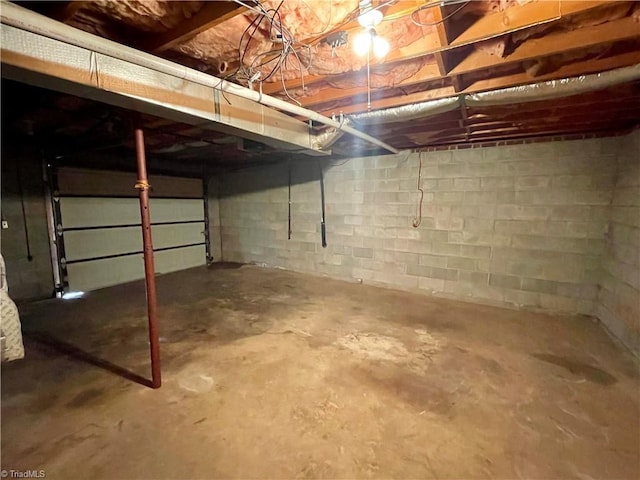 view of basement