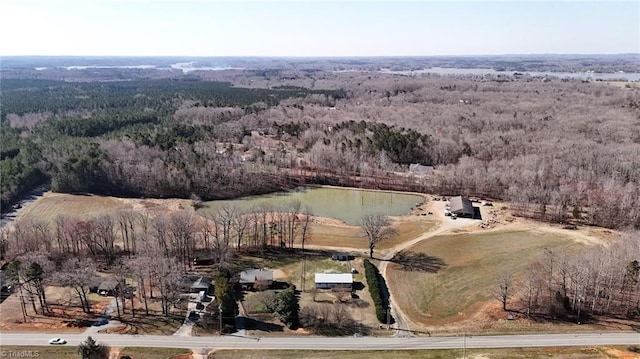 bird's eye view with a forest view