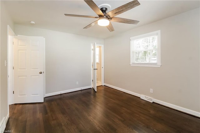 3027 Kinnamon Rd, Winston-Salem, NC 27104 - spare room with ceiling fan, wood finished floors, baseboards, and a smoke detector