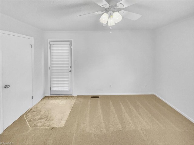 230 Vista Cir Unit B, Winston-Salem, NC 27106 - carpeted spare room with visible vents, baseboards, and a ceiling fan
