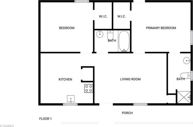 230 Vista Cir Unit B, Winston-Salem, NC 27106 - floor plan